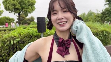 【真田まこと】Iカップ25　フレッシュフェス2025 in 川越水上公園！プール撮影会！グラビア動画！水着姿を披露！